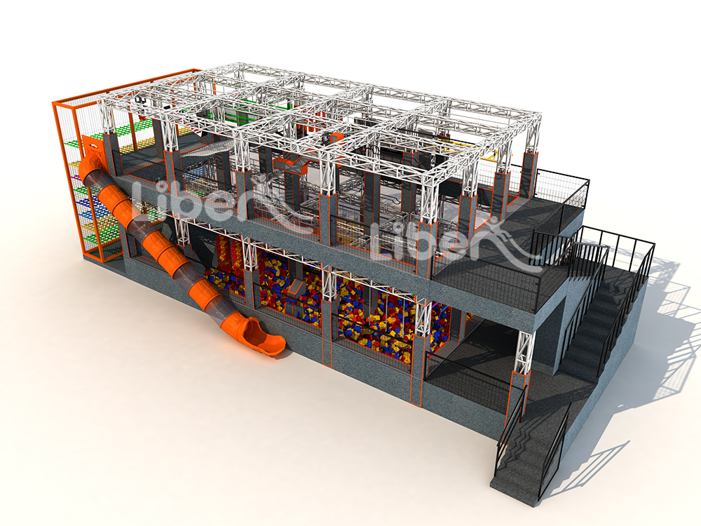 Ninja Course Double Floor 3D Design Drawing