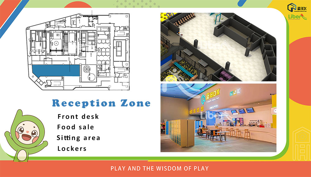 reception zone indoor trampoline park turnkey solution provider