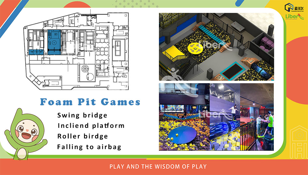 foam pit game zone indoor trampoline park turnkey solution provider