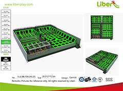 Liben High Quality  Professional Indoor Trampoline Park With Many Games