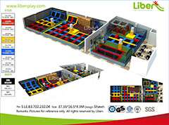 New Design Large Commercial Liben Professional Indoor Trampoline Park With Many Games In GuiZhou