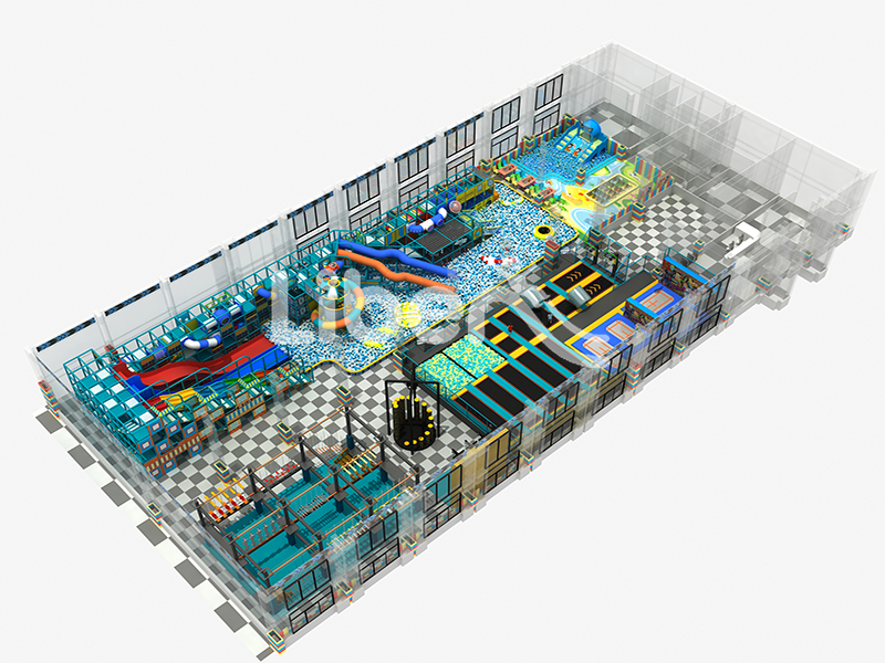 Exciting Large  Indoor Play Center For Children With Ball Pool