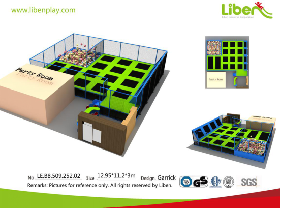 indoor trampoline park for shopping mall design drawing