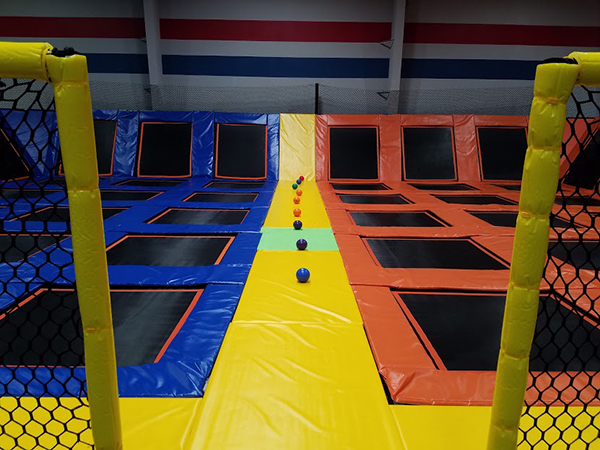 indoor trampoline park dodgeball picture