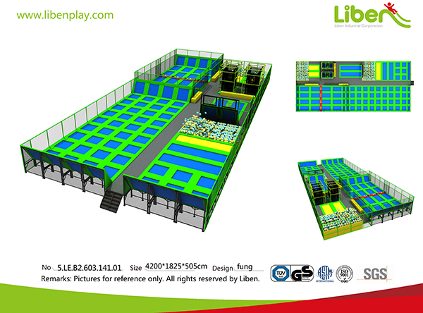 Indoor trampoline park design