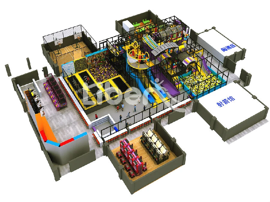 1200sqm Indoor Play Center with Various Games for Kids design