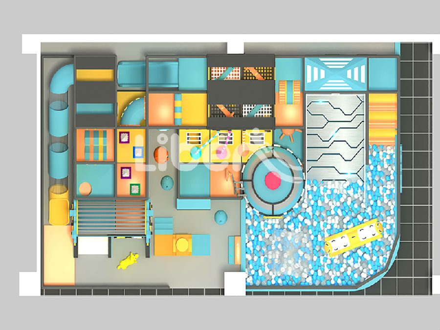 modern indoor play center top view