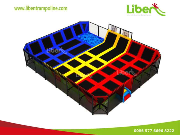 Customized Commercial Teenager Indoor Elastica Bed With Foam Pit