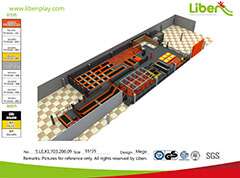 Liben High Quality  Professional Large Indoor Trampoline Park In Sweden