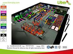 Liben high quality standard professional large indoor trampoline park in Sweden