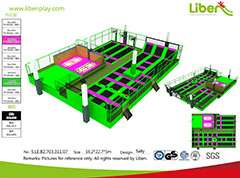 Large Liben Professional Indoor Trampoline Park In Norway