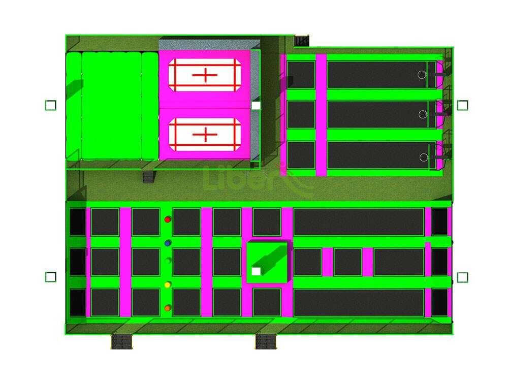 Large Liben Professional Indoor Trampoline Park In Norway