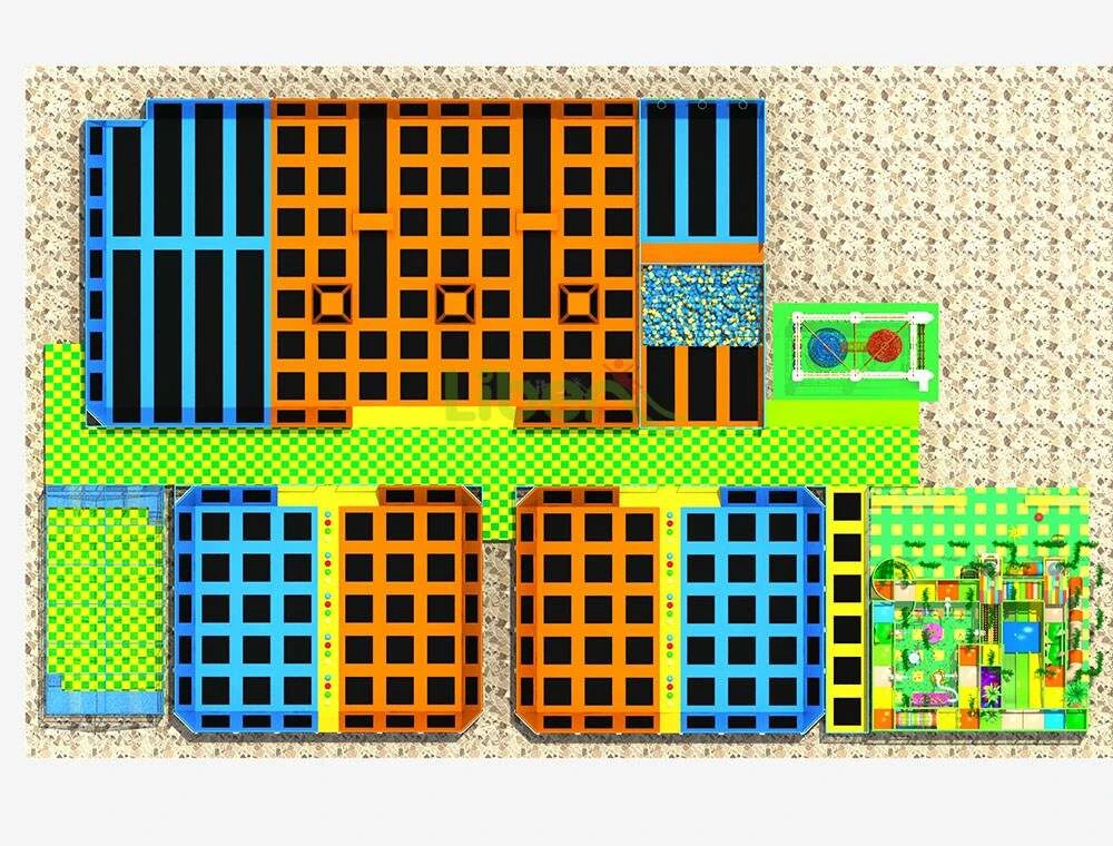 Liben High Quality Standard Professional Indoor Trampoline Park With Foam Pit