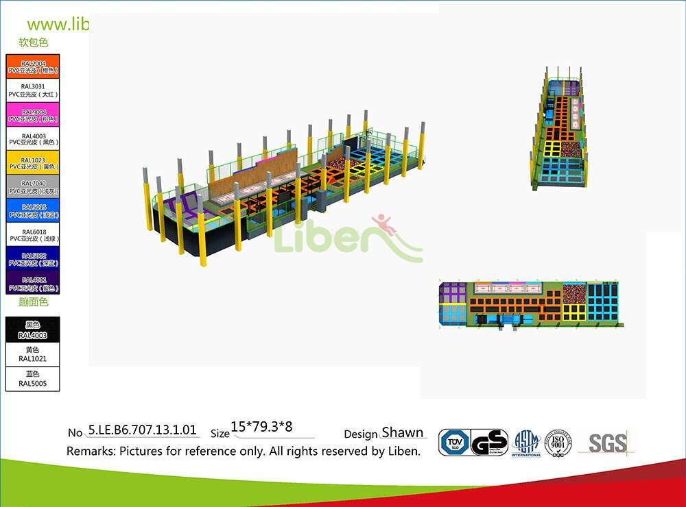  Liben New Design Medium Commercial Liben Professional Indoor Trampoline Park In HeNan