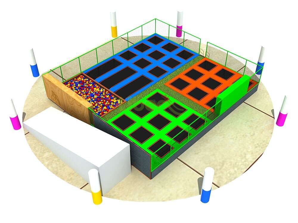 High Quality Large Professional Indoor Trampoline Park With Foam Pit Dodgeball 