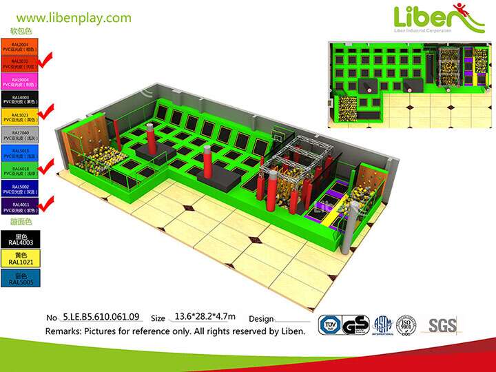 Liben  High Quality Standard Professional Small Indoor Trampoline Park In Israel