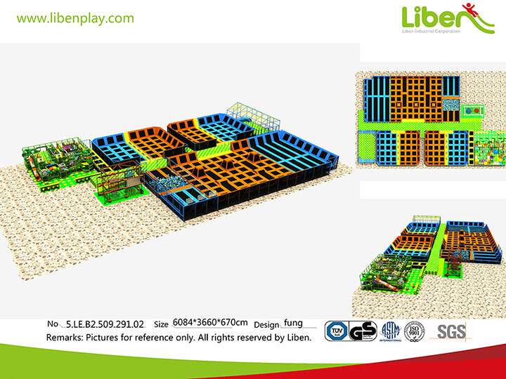 Liben High Quality Standard Professional Indoor Trampoline Park With Foam Pit