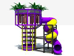 Kids Boxing Climbing Tower with Spiral Slide