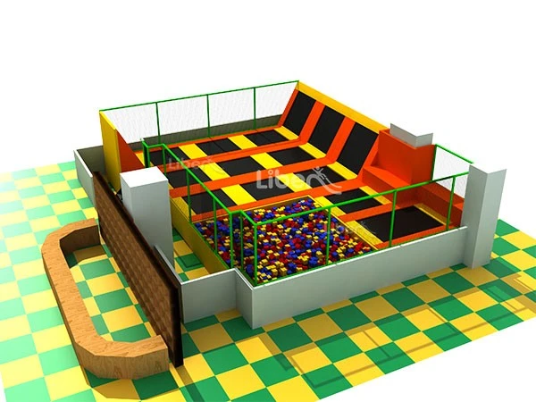 Shopping Mall Rectangular Indoor Trampoline Parque with Foam Pit 