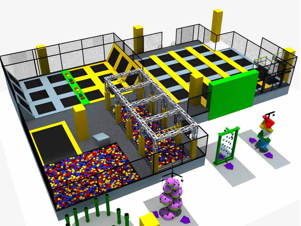 Children Professional Playgrounds Trampoline Park 