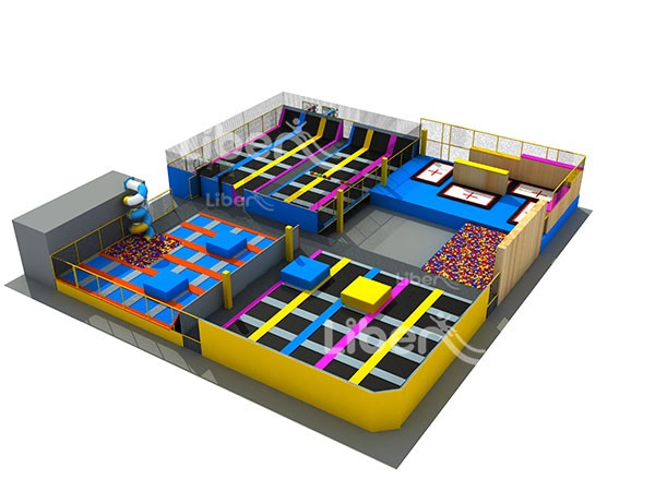 Customizable Indoor Trampoline Playground