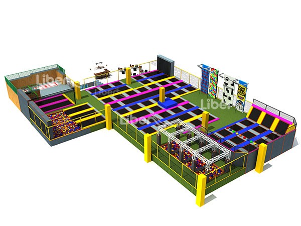 EN Standard Large Indoor Bounce Trampoline Park Builder