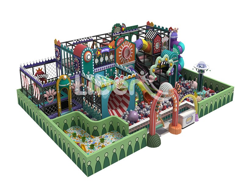 High Quality Candy-coloured Children's Indoor Playground with Ball Pool and Sand Pit