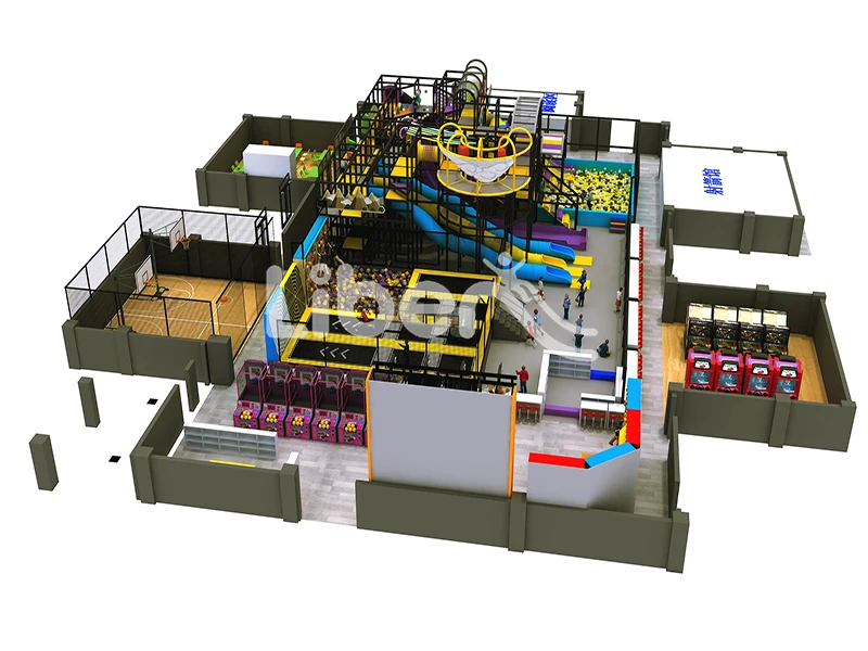 1200sqm Indoor Play Center with Various Games for Kids