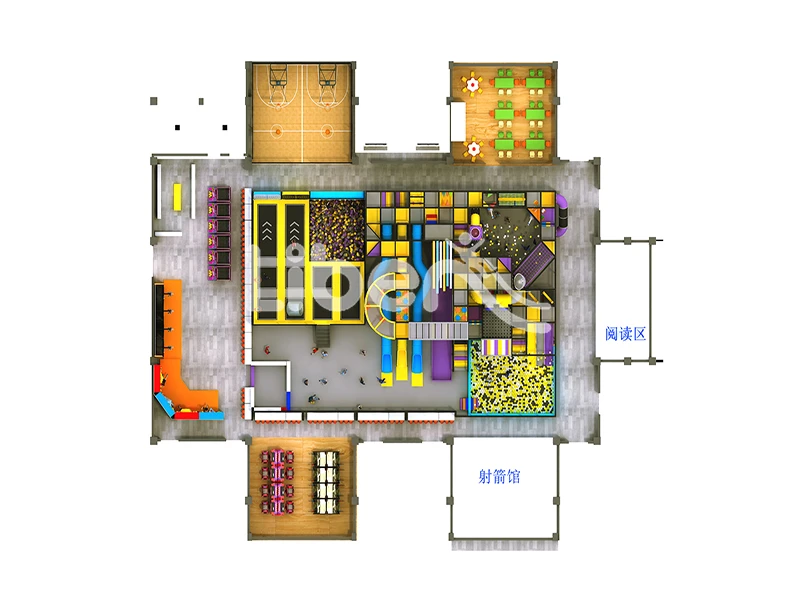 1200sqm Indoor Play Center with Various Games for Kids