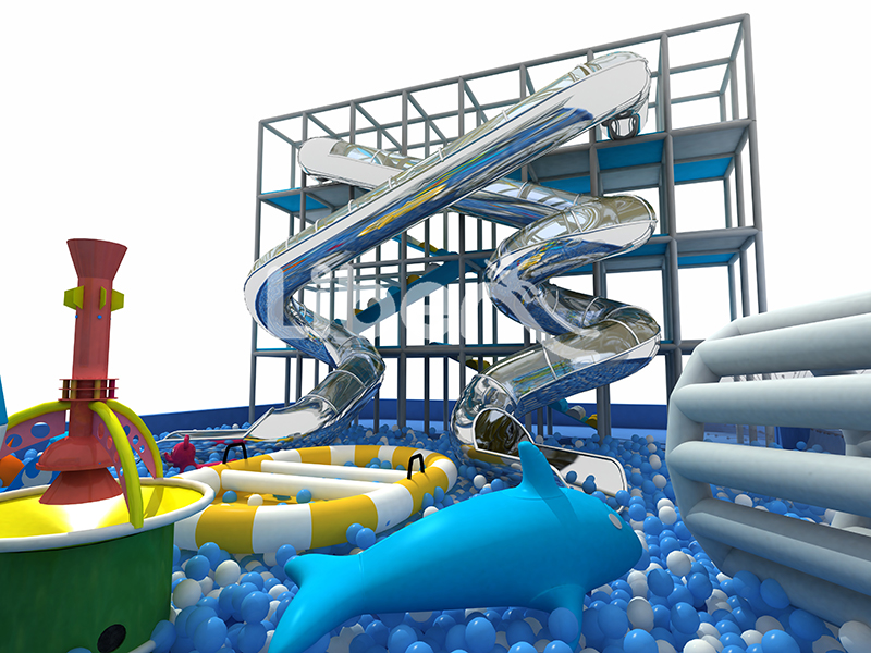 Double Slide Big Ball Pool Kids Indoor Play Center