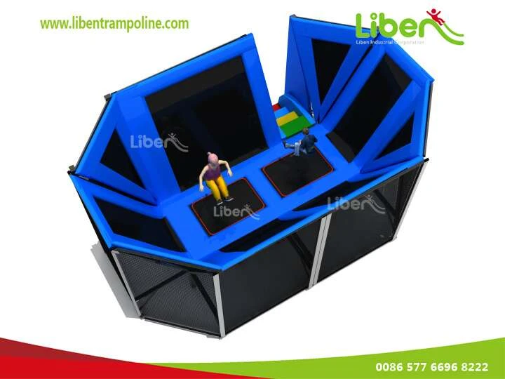 Blue and Black Indoor Trampoline For Sale