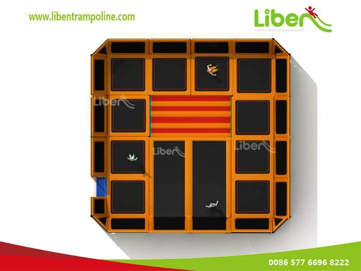 Liben Indoor Jumping Trampoline With Foam Pit Dodgeball Skyslam