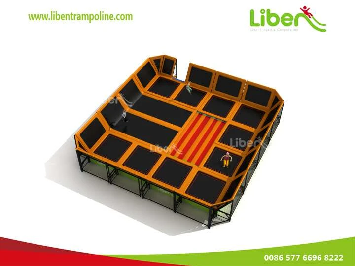 Liben Indoor Jumping Trampoline With Foam Pit Dodgeball Skyslam