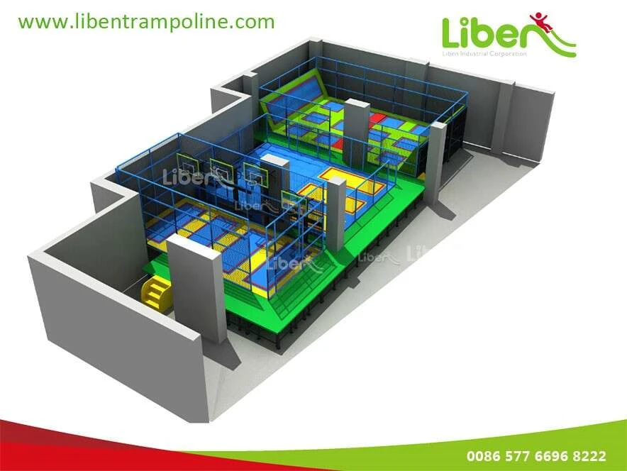 Trampoline Park For Kids With Basketball Hoop For Sale, Trampoline Manufacturer