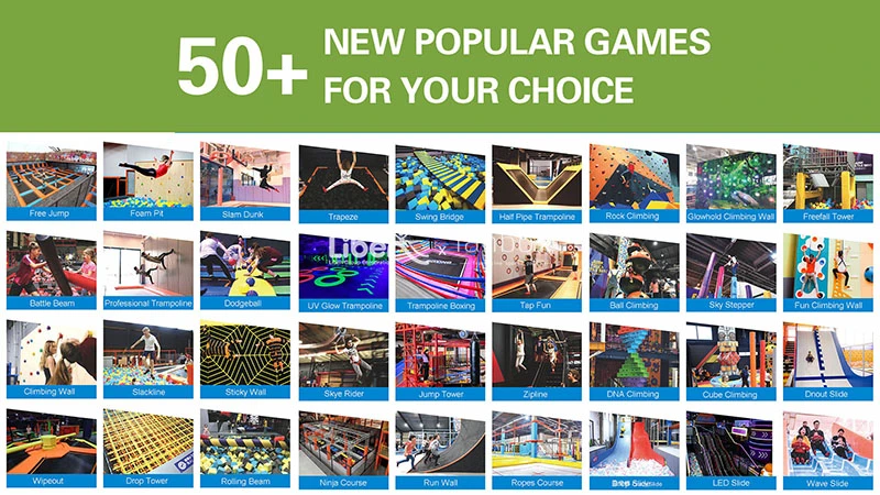 Liben Indoor Jumping Trampoline With Foam Pit Dodgeball Skyslam more attractions