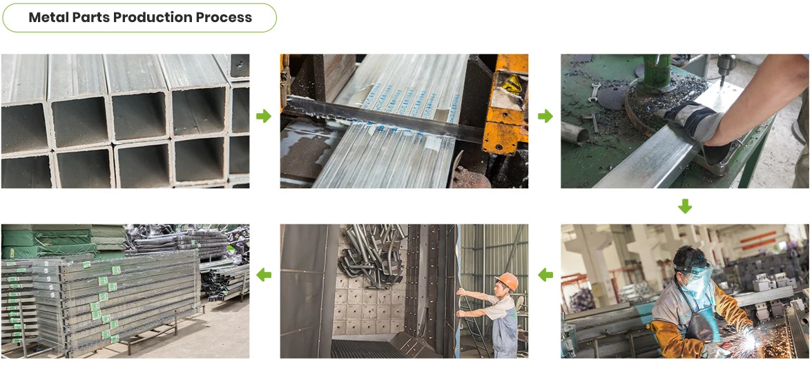 Trampoline Attractions Boxing Trampoline Metal Parts Production Process