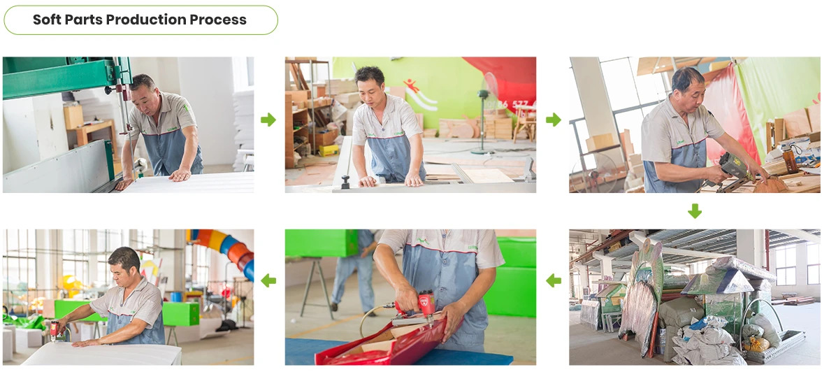 Trampoline Attractions Boxing Trampoline Soft Parts Production Process