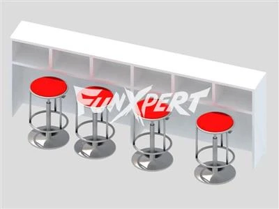 Commercial Bar Table and Stools Set