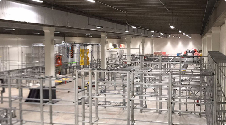 Trampoline Park Construction Scene