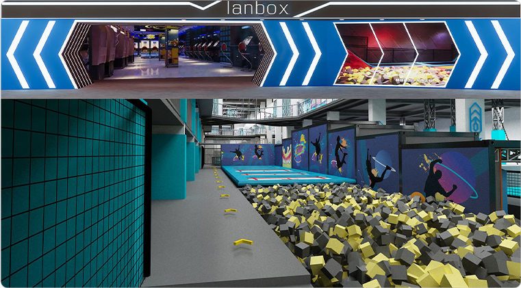 Indoor Trampoline Sports Venue Renderings