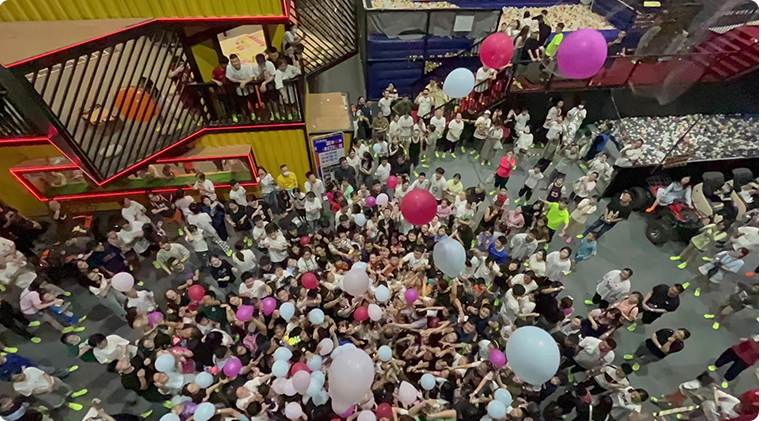 Trampoline Theme Park Scene